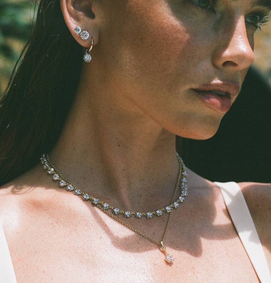 Oslo Round Diamond Pendant Necklace