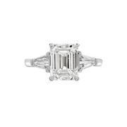 Fez Emerald-Cut Dimaond Ring with Tapered Baguette side-stones