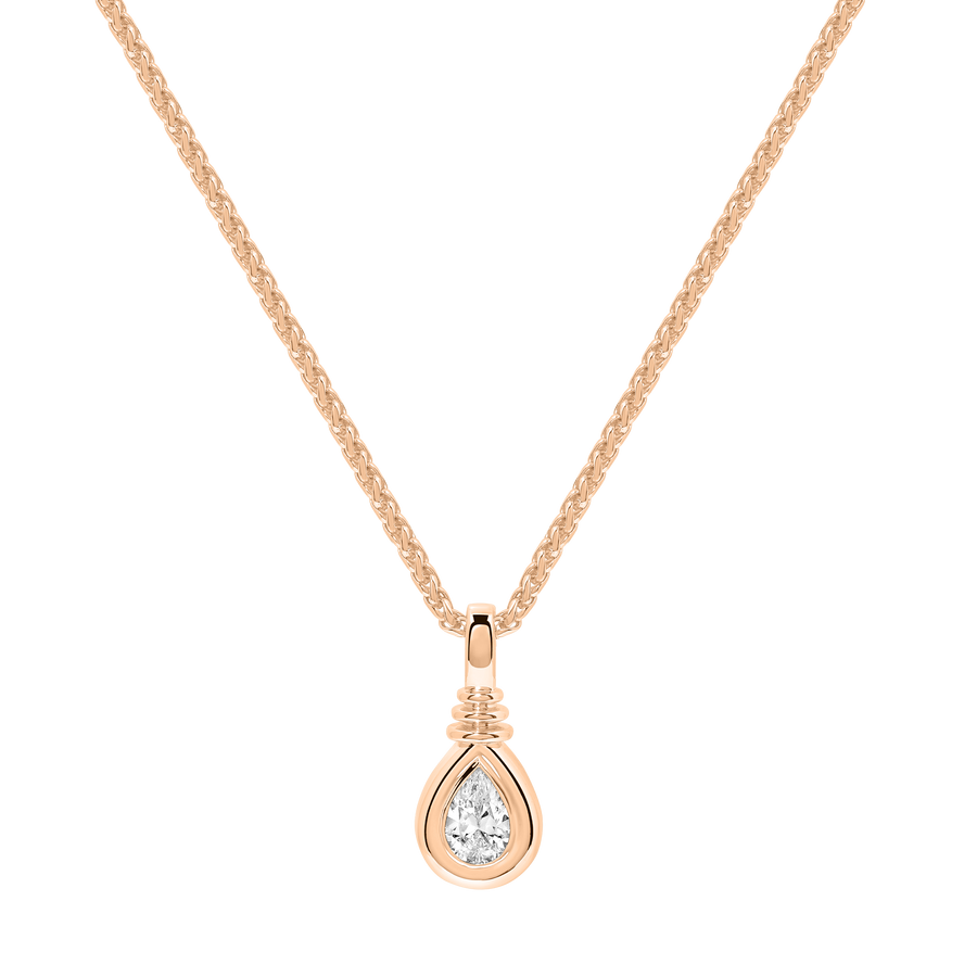 Kyoto Pear-Cut Diamond Drop Necklace