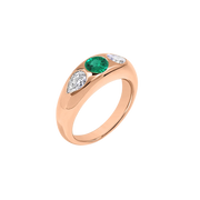 Rose Gold - Green Emerald