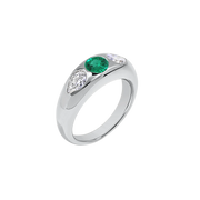 White Gold - Green Emerald