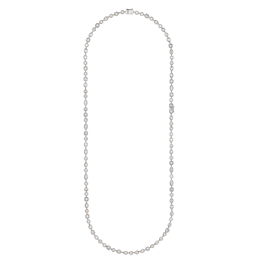 Ravello Mixed Cut Bezel Diamond Necklace and Bracelet