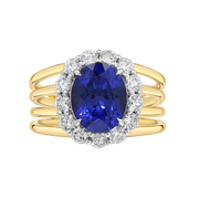 Imatra Four Band Sapphire and Diamond Ring