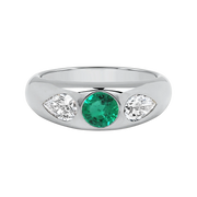 White Gold - Green Emerald