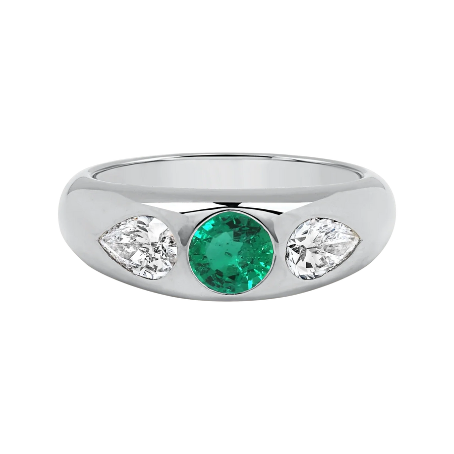 White Gold - Green Emerald