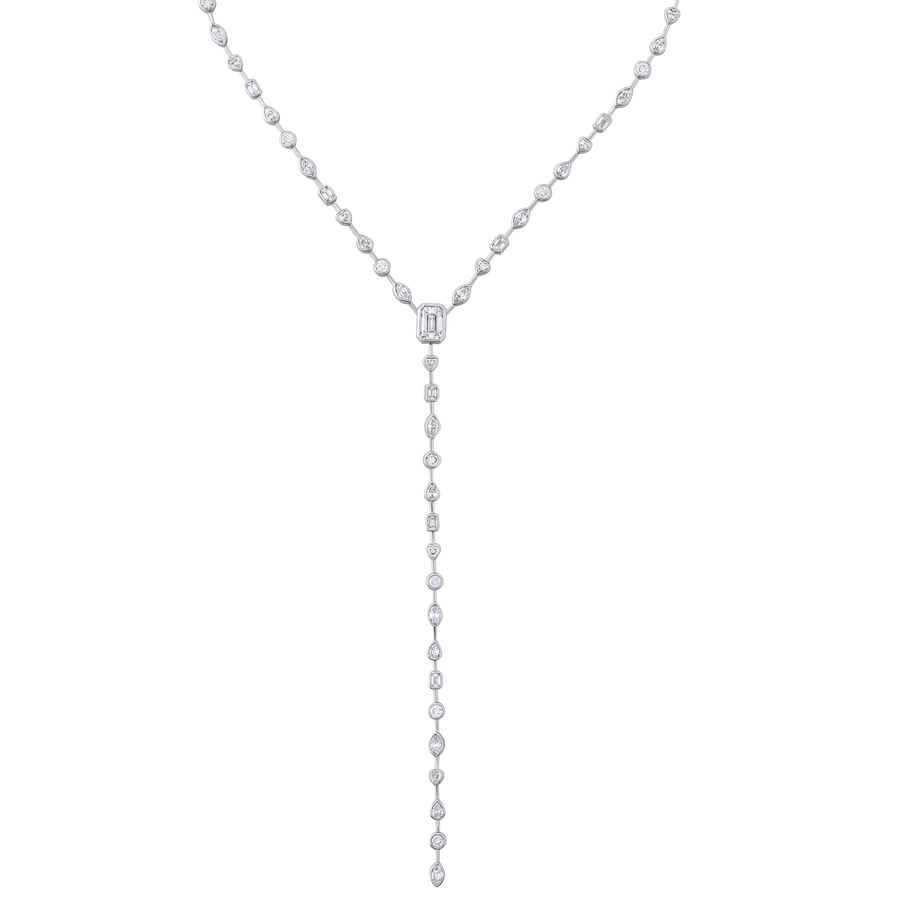 Monte Carlo Mixed Cut Lariat Necklace