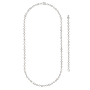 Ravello Mixed Cut Bezel Diamond Necklace and Bracelet
