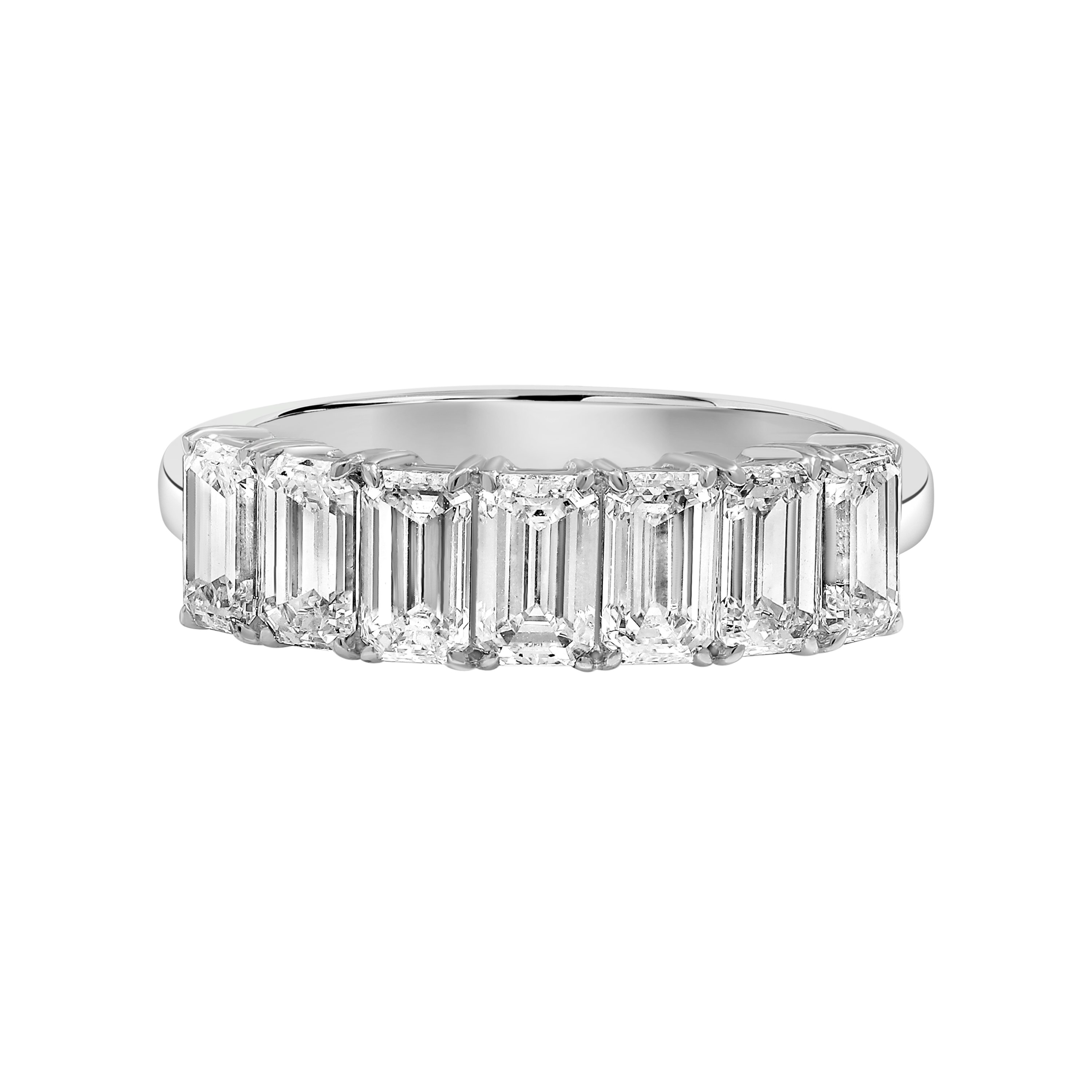 Acapulco Seven Stone Emerald-Cut Ring white gold