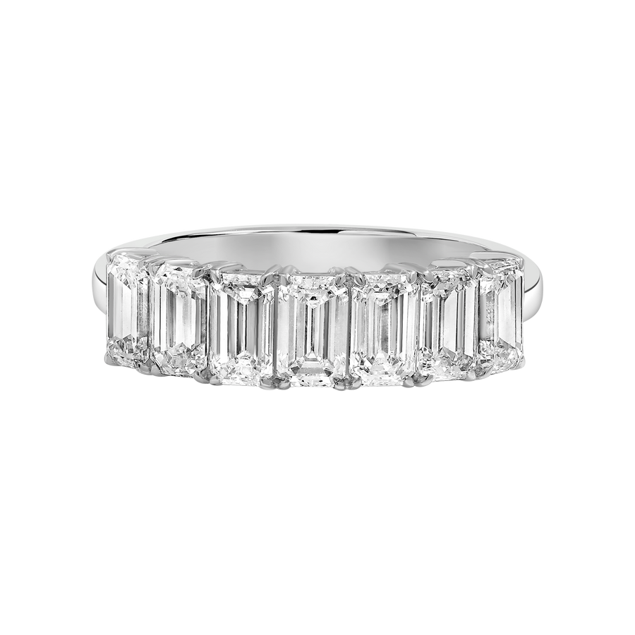 Acapulco Seven Stone Emerald-Cut Ring white gold