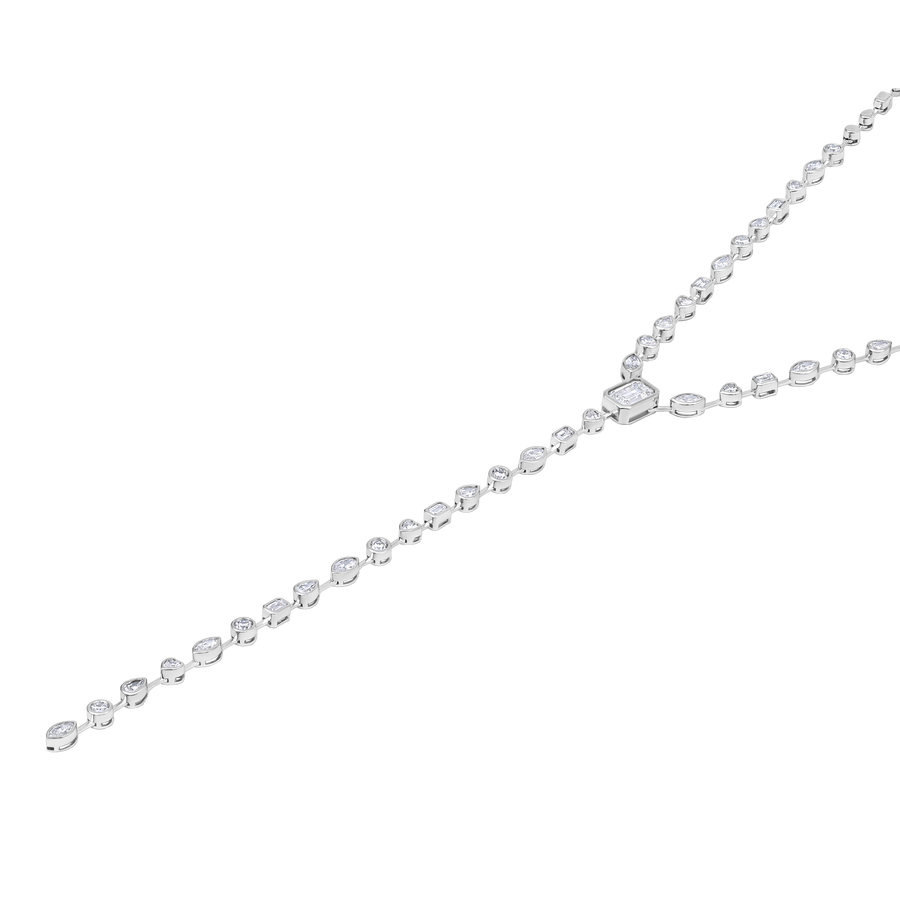 Monte Carlo Mixed Cut Lariat Necklace