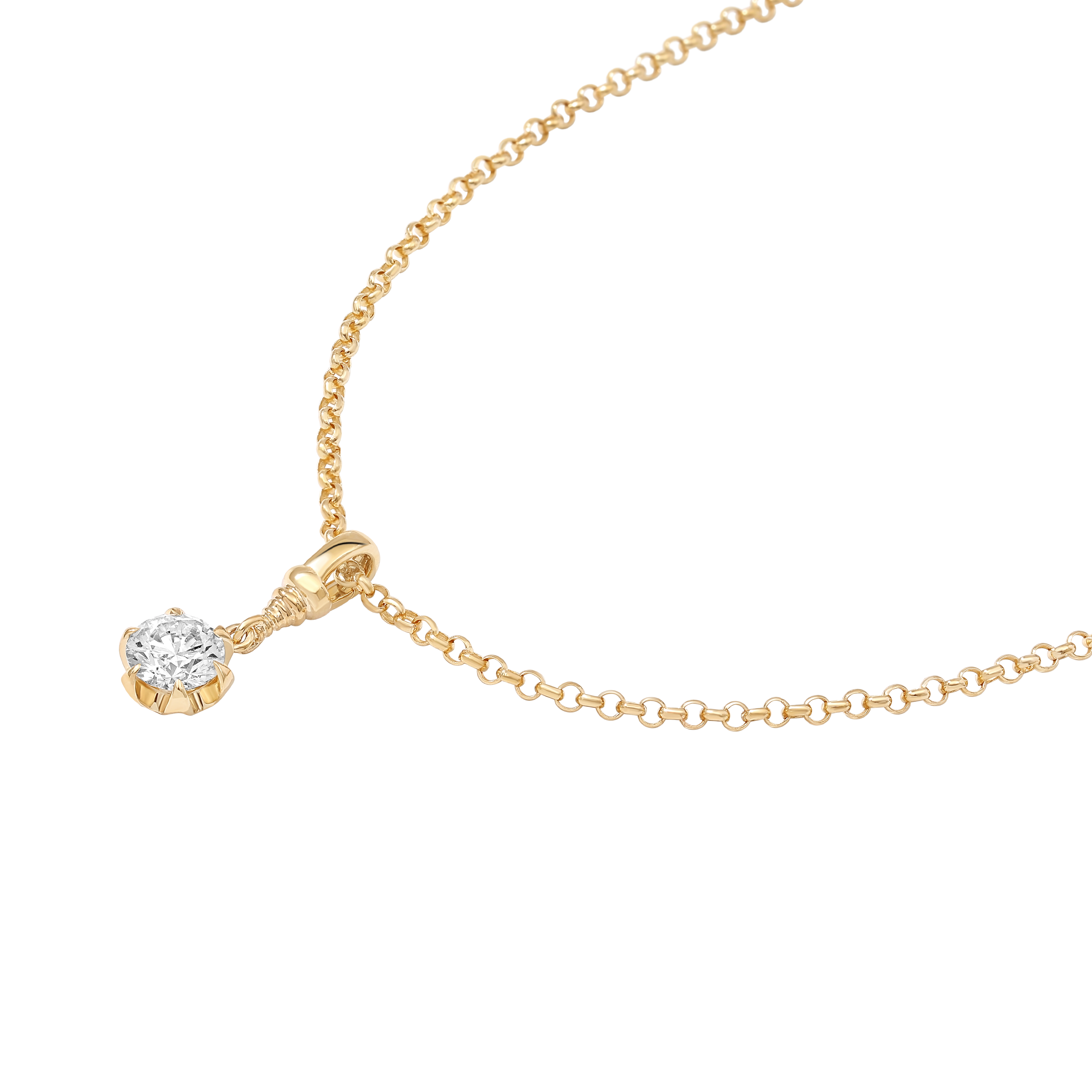 Oslo Round Diamond Pendant Necklace