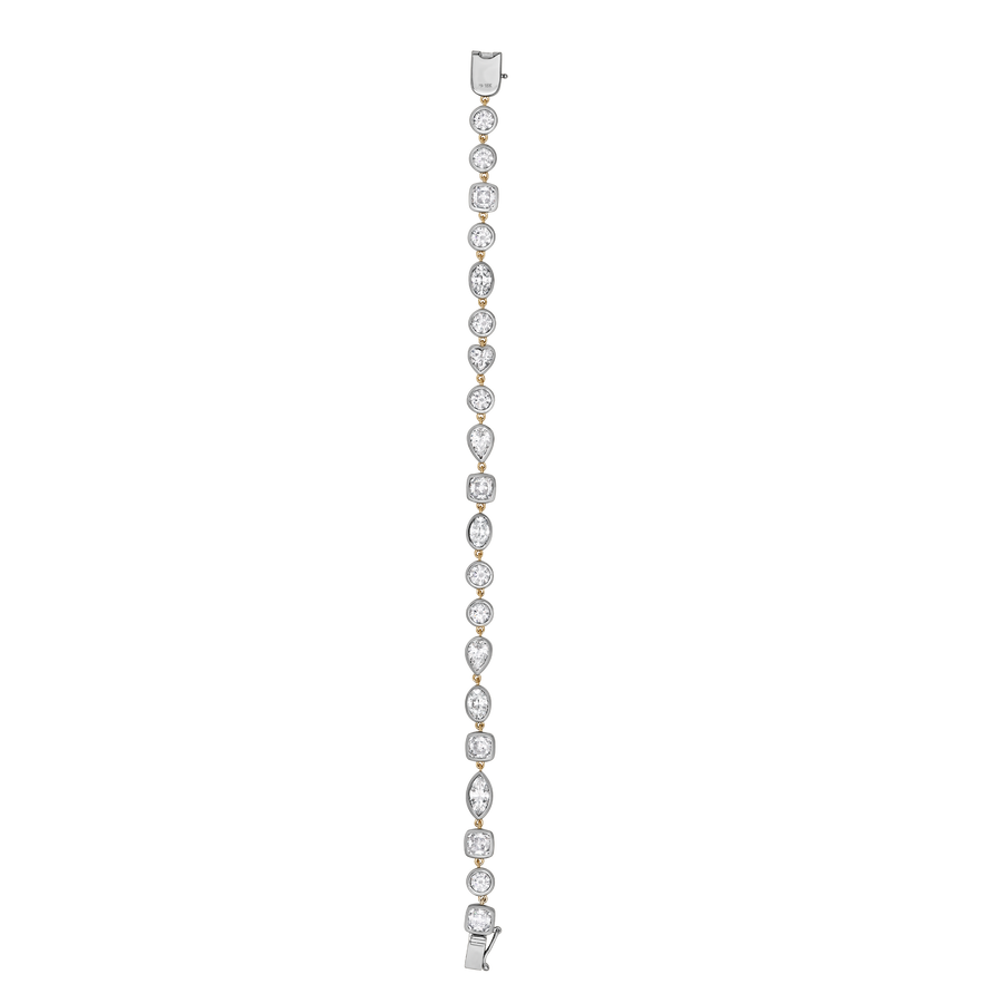 Ravello Mixed Cut Bezel Diamond Necklace and Bracelet