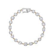 Ravello Mixed Cut Bezel Diamond Necklace and Bracelet