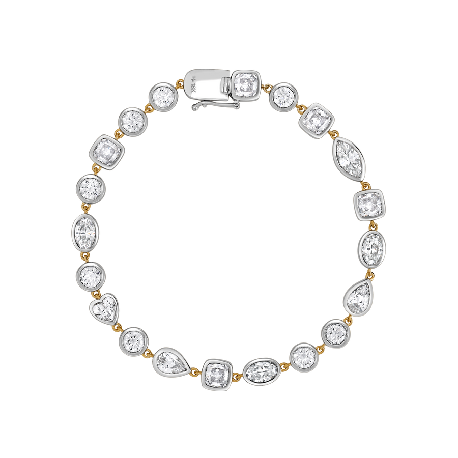 Ravello Mixed Cut Bezel Diamond Necklace and Bracelet