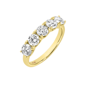 La Paz Five Stone Round Ring yellow gold