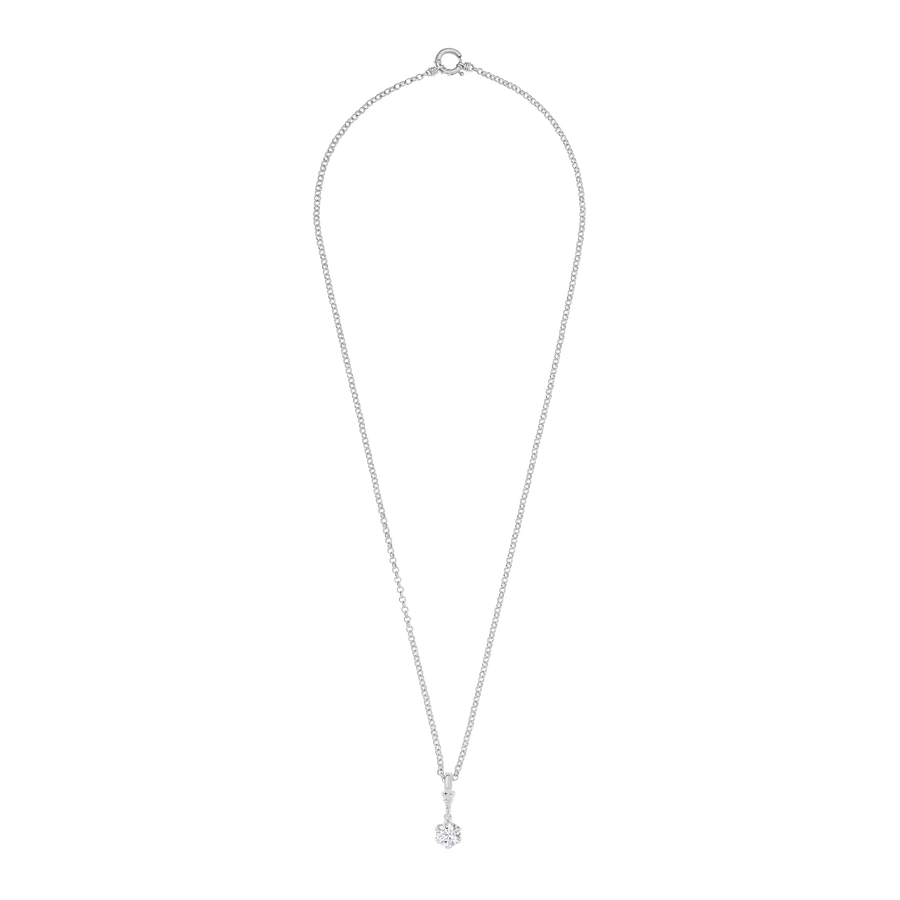 Oslo Round Diamond Pendant Necklace