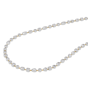 Ravello Mixed Cut Bezel Diamond Necklace and Bracelet