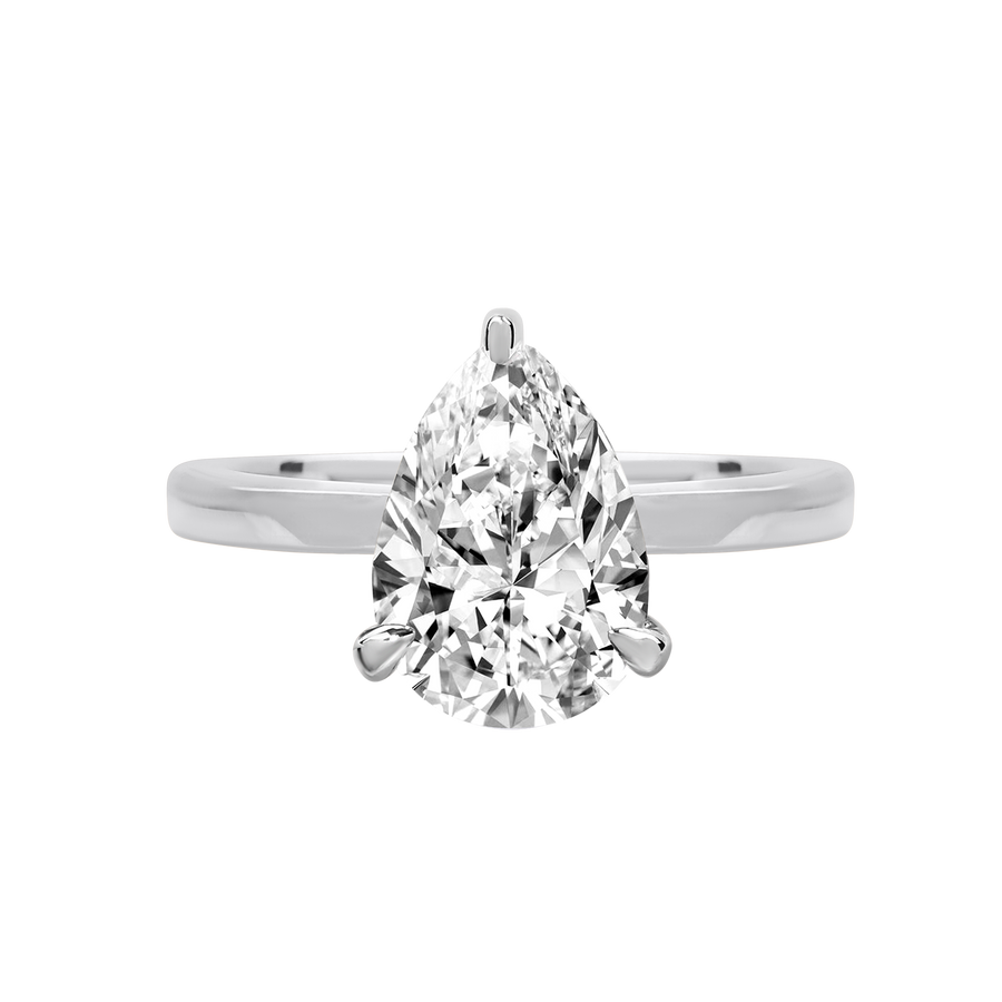 Kuwait Pear Diamond Ring white gold
