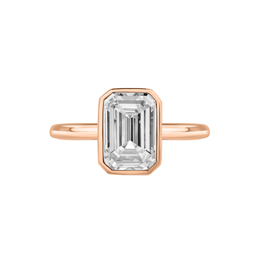 Tahiti Emerald-Cut Bezel Ring