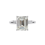 Safi Emerald-Cut Diamond Ring Platinum White gold