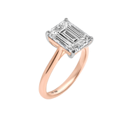 Safi Emerald-Cut Diamond Ring Rose Gold