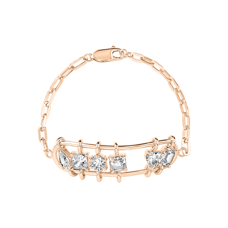 Casablanca Mixed-Cut Diamond Chain Bracelet