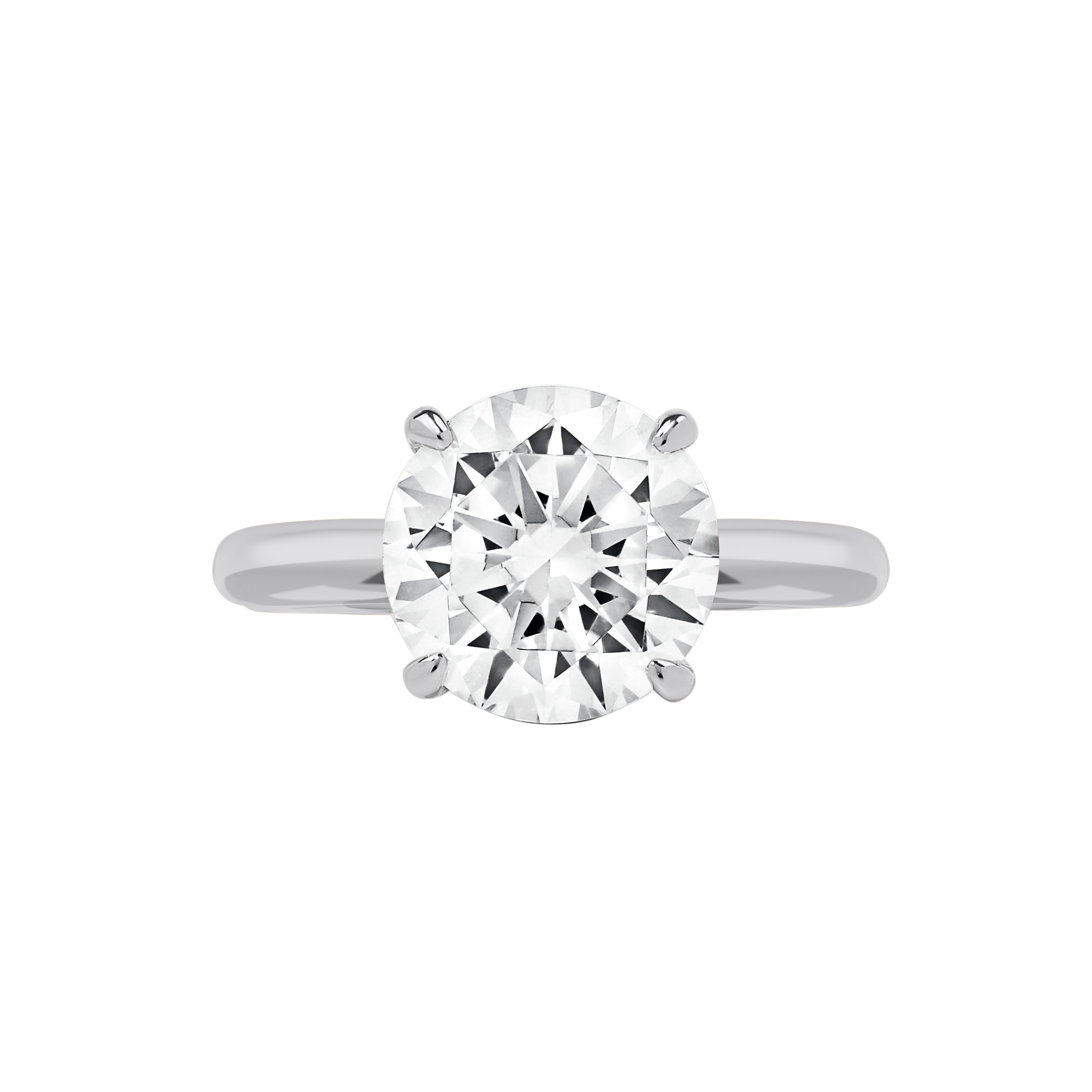 Maui Round Diamond Ring white gold platinum