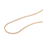 Ginza Emerald-Cut East West Tennis Necklace rose gold