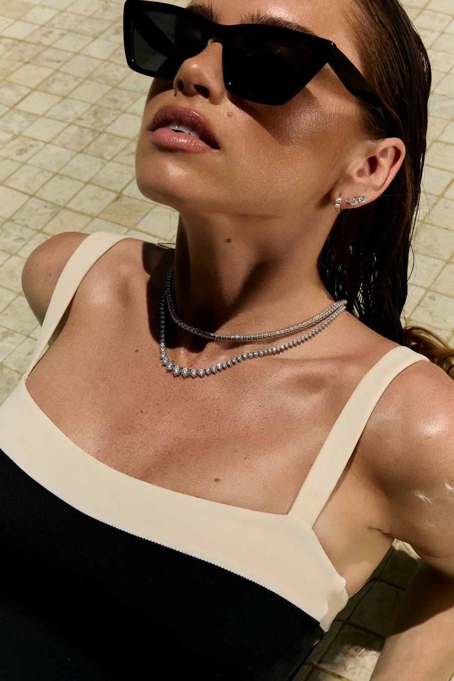 Morocco Diamond Riviera Tennis Necklace