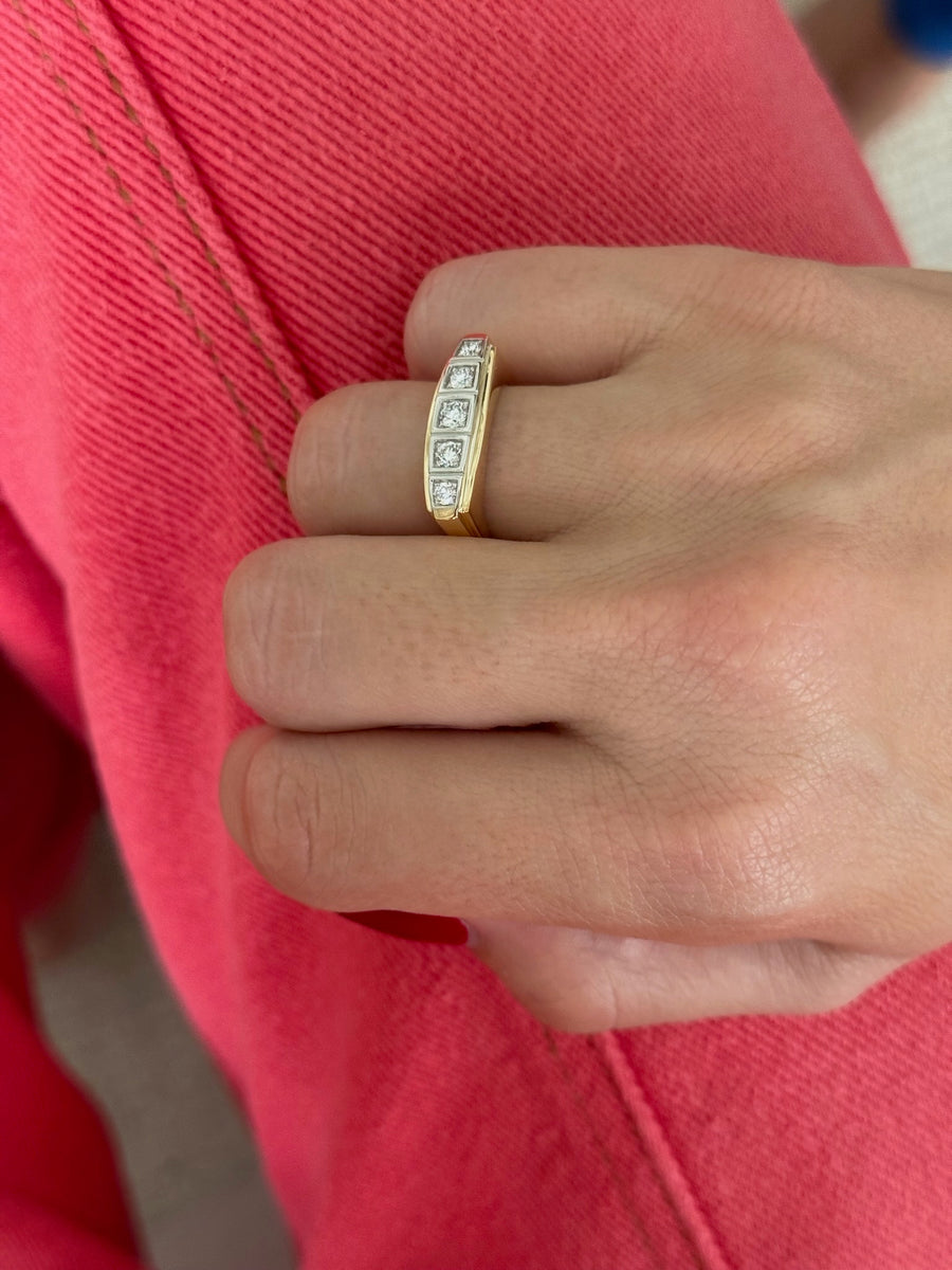 Marbella Five Stone Bezel Ring