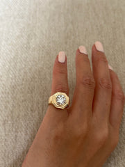 Aspen Chunky Bezel Pinky Ring