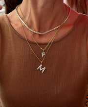 Ginza Emerald-Cut East West Tennis Necklace
