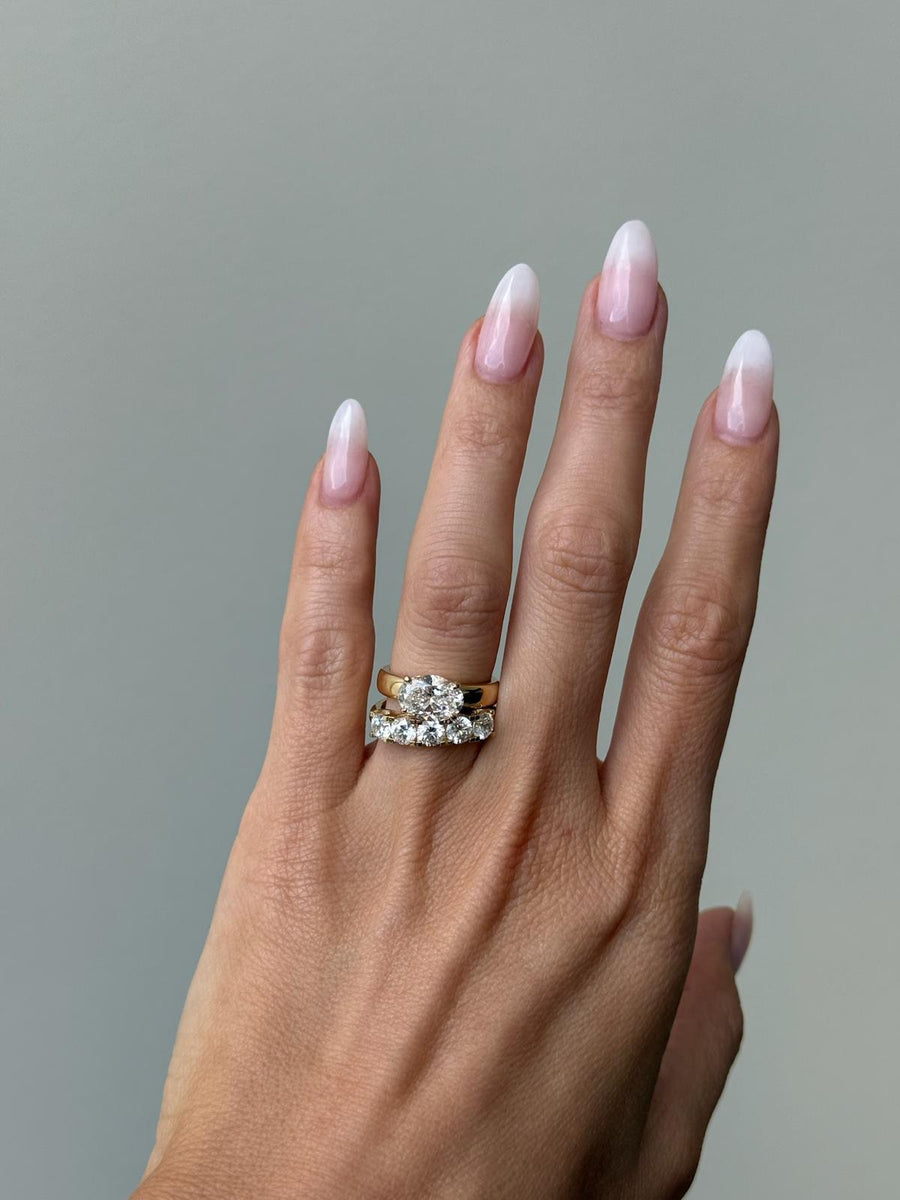 Amalfi East-West Oval Diamond Ring