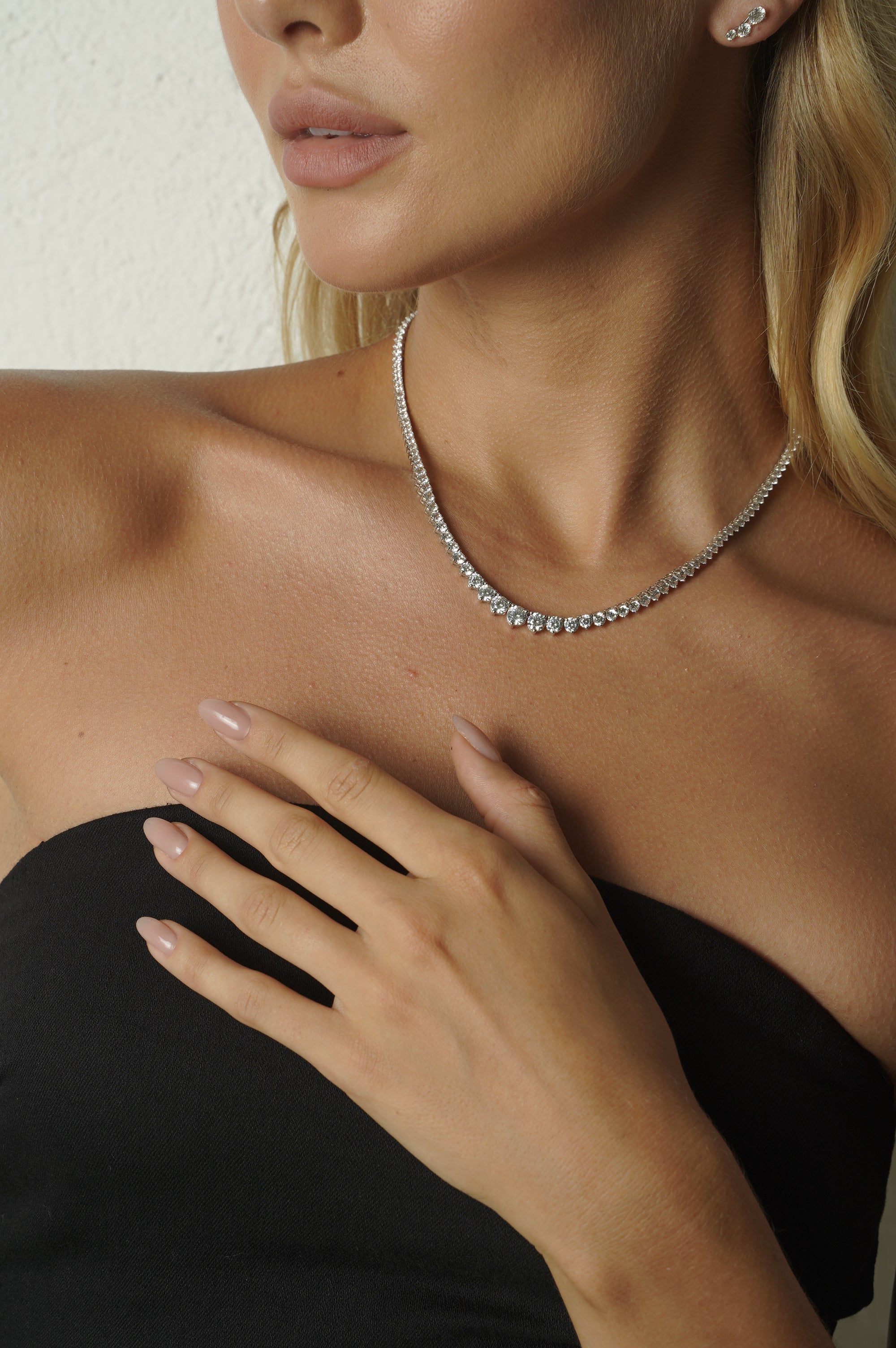 Morocco Diamond Riviera Tennis Necklace