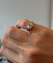 Vienna Oval Diamond Signet Ring