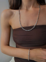 Ravello Mixed Cut Bezel Diamond Necklace and Bracelet