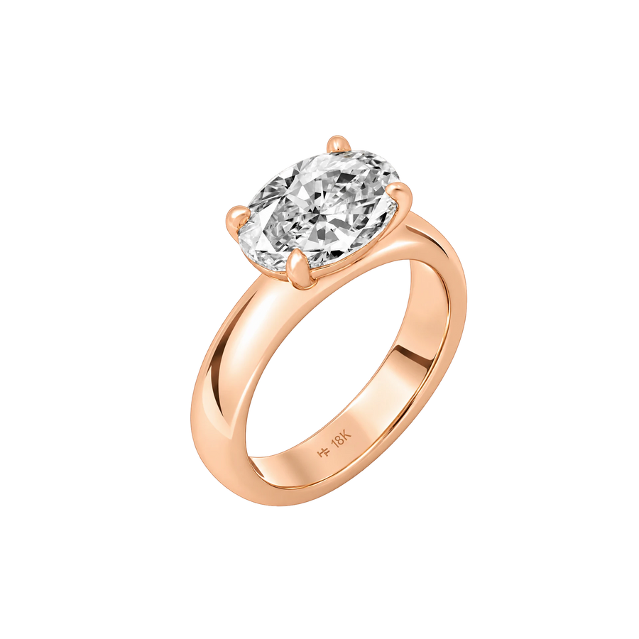 Amalfi East-West Oval Diamond Ring