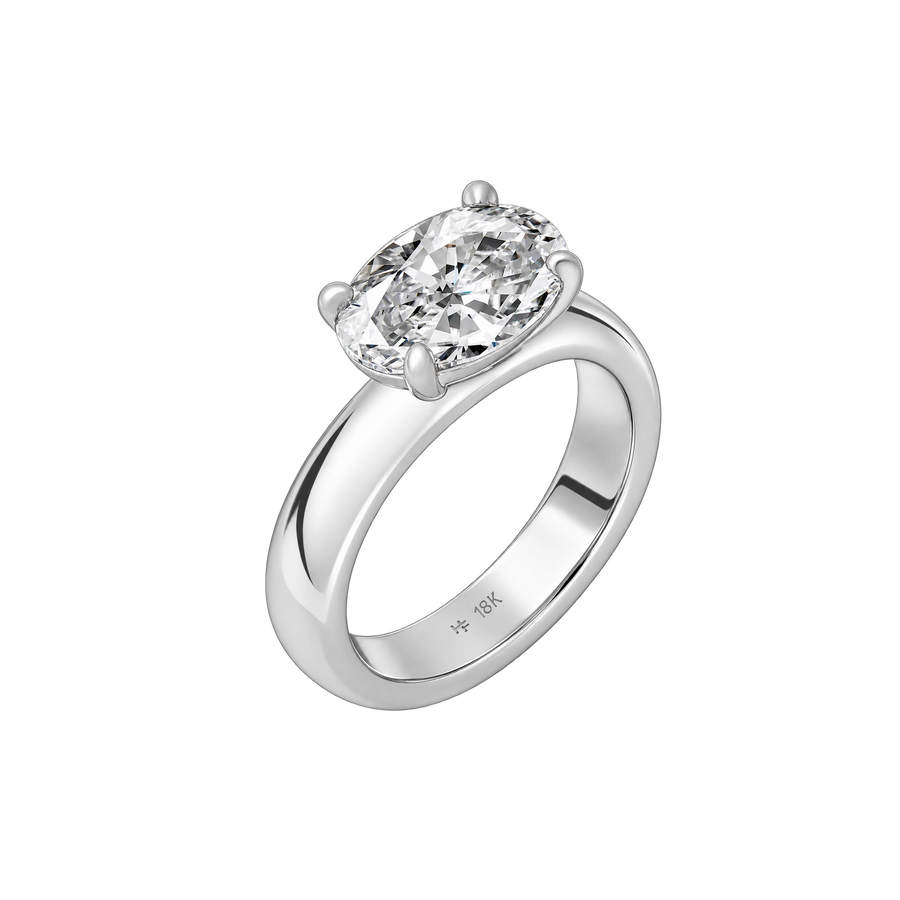 Amalfi East-West Oval Diamond Ring