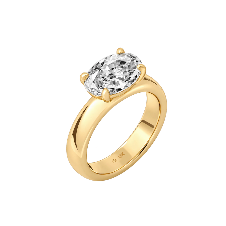 Amalfi East-West Oval Diamond Ring
