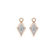 Amsterdam Two-Tone Kite Diamond Bezel Earring Drops