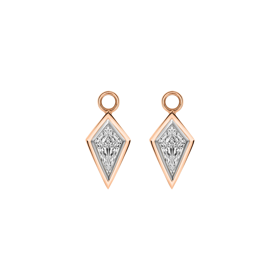 Amsterdam Two-Tone Kite Diamond Bezel Earring Drops