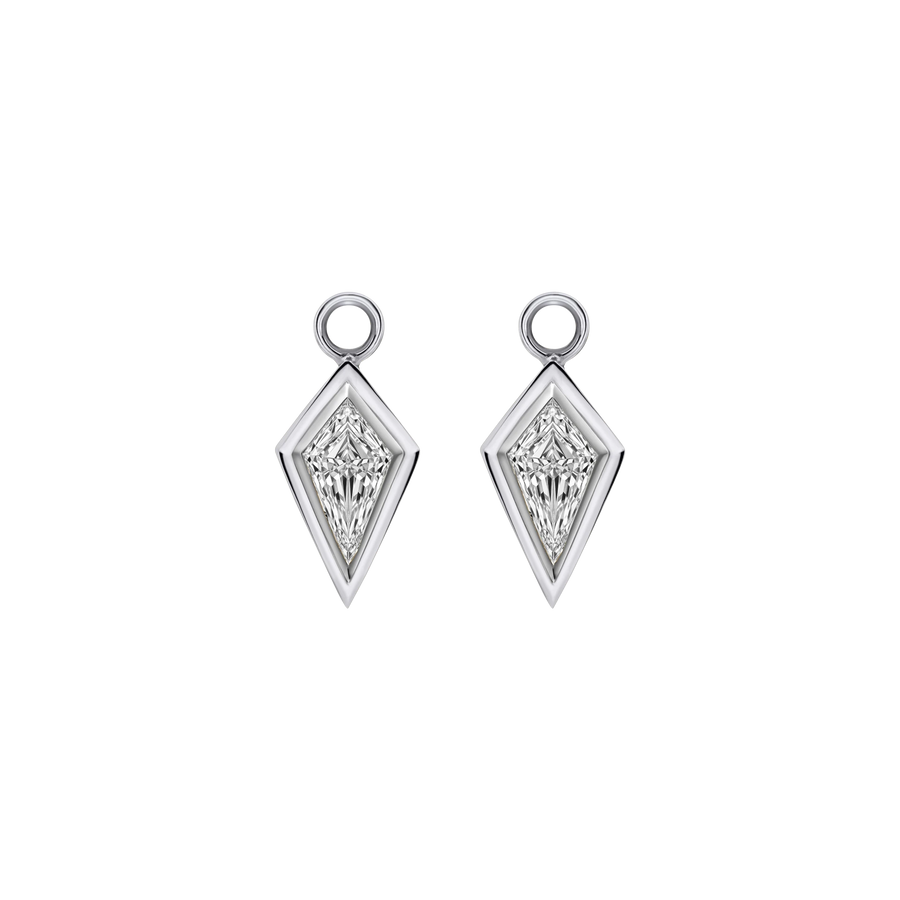 Amsterdam Two-Tone Kite Diamond Bezel Earring Drops