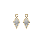 Amsterdam Two-Tone Kite Diamond Bezel Earring Drops