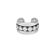 Antibes Diamond and Rhodium Plated Ear Cuff