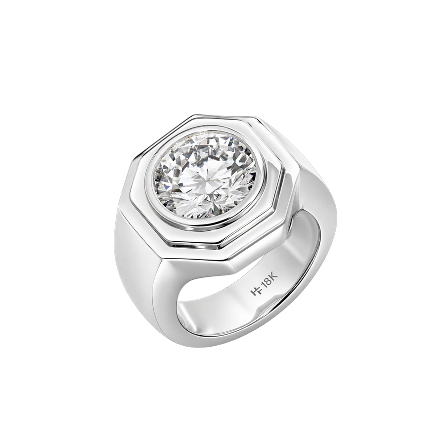 Aspen Chunky Bezel Pinky Ring