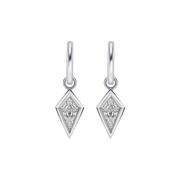 Amsterdam Two-Tone Kite Diamond Bezel Earrings