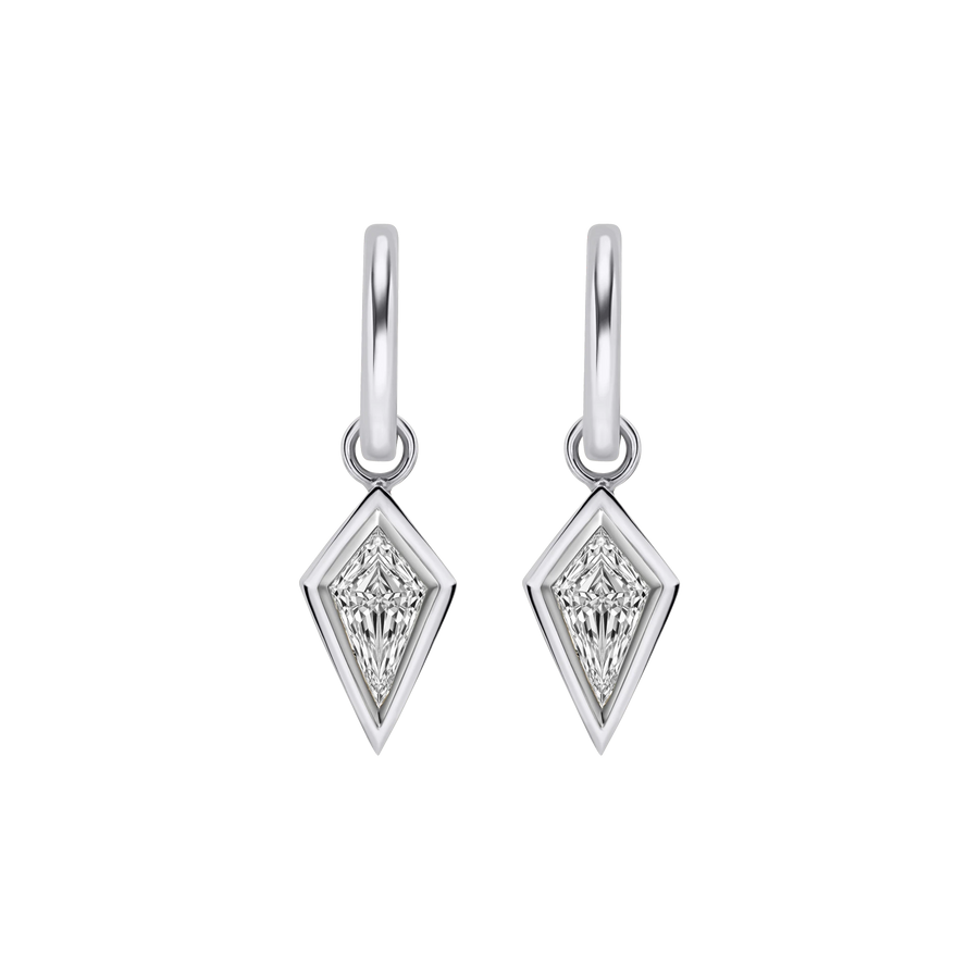 Amsterdam Two-Tone Kite Diamond Bezel Earrings