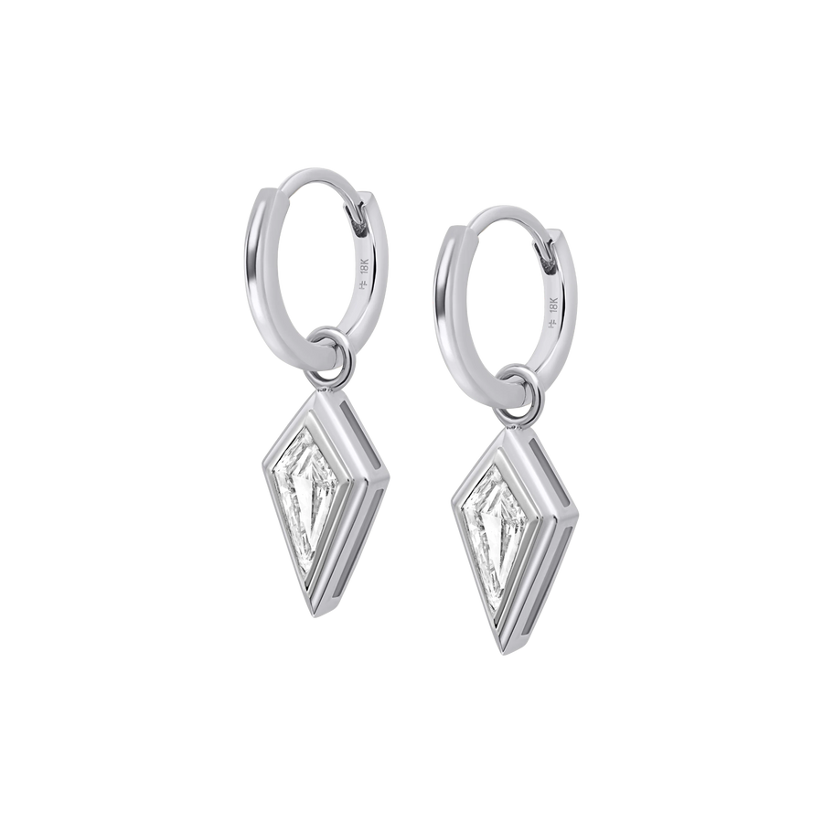 Amsterdam Two-Tone Kite Diamond Bezel Earrings