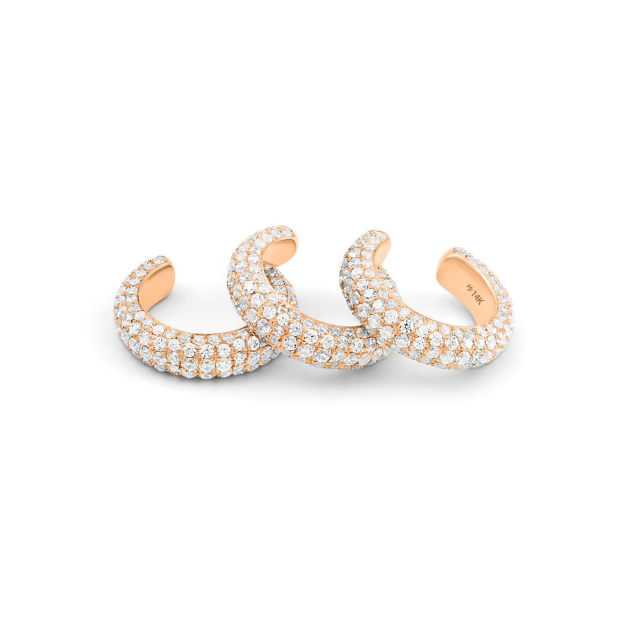 Capri Diamond Pavé Ear Cuff Set