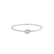 Geneva Emerald Cut Diamond Bangle
